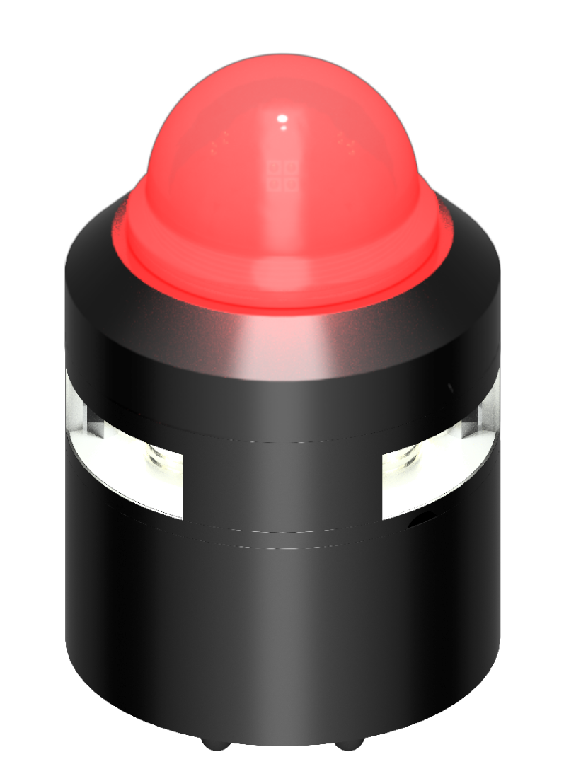 Red Obstruction + 360° White/Strobe, black Red Obstruction + 360° White/Strobe, black